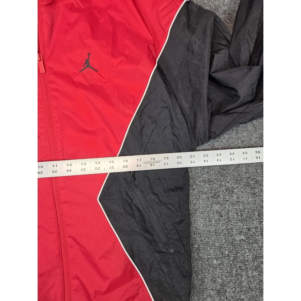 NEW Air Jordan Hooded Draft Jacket Mens Small Red Black Nike Jumpman